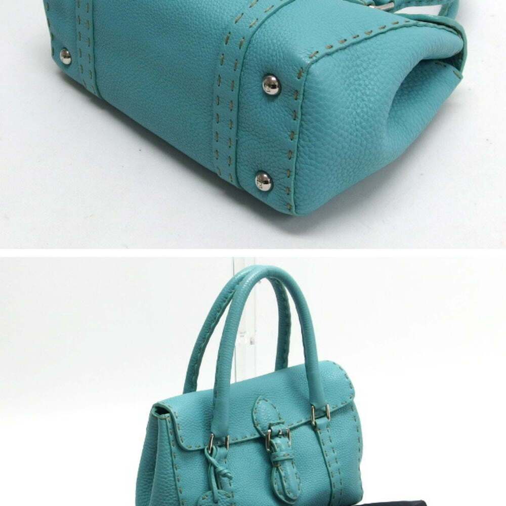 Fendi Selleria Mini Linda Bag Handbag Turquoise Blue - Picture 4 of 11